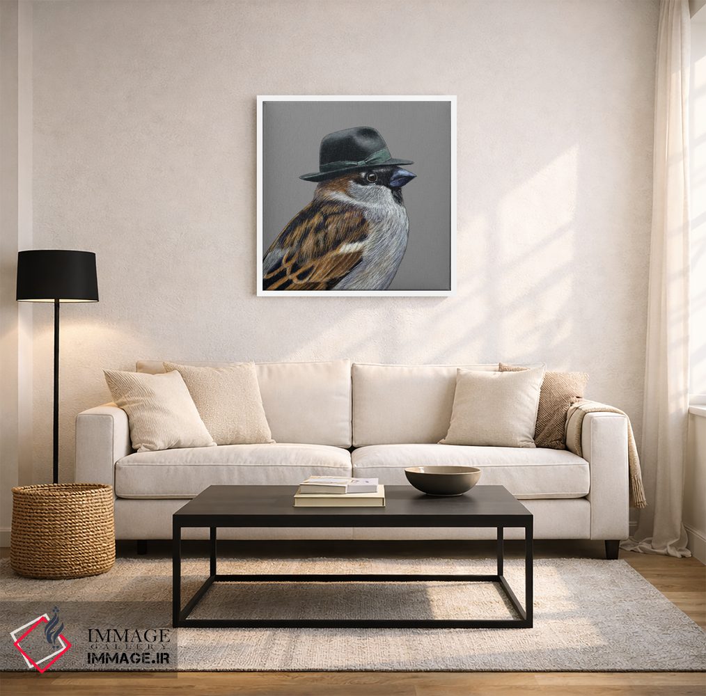 تابلو دکوراتیو گنجشک درختی ۴ اثر میخائیل ودرنیکوف - D1W