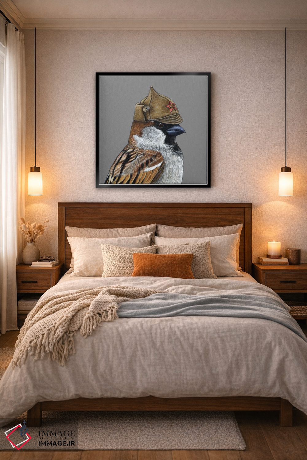 تابلو دکوراتیو گنجشک درختی ۱۱ اثر میخائیل ودرنیکوف - D6B