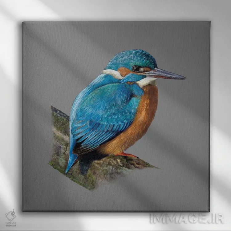 تابلو دکوراتیو "مرغ ماهی خوار معمولی" اثر میخائیل ودرنیکوف - نمای روبهرو روی دیوار