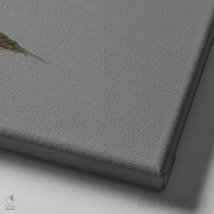 تابلو دکوراتیو "مرغ ماهی خوار معمولی" اثر میخائیل ودرنیکوف - نمای نزدیک بافت بوم