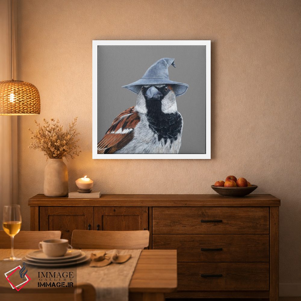 تابلو دکوراتیو گنجشک خانگی ۲ اثر میخائیل ودرنیکوف - D3W