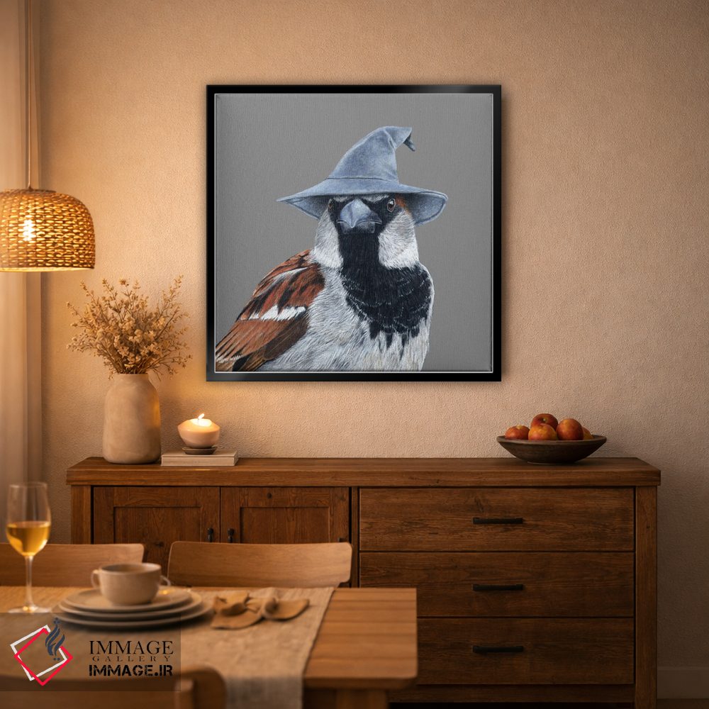 تابلو دکوراتیو گنجشک خانگی ۲ اثر میخائیل ودرنیکوف - D5B