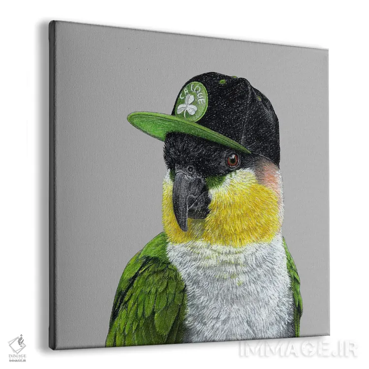 تابلو دکوراتیو "طوطی سرسیاه" اثر میخائیل ودرنیکوف - نمای پرسپکتیو محصول