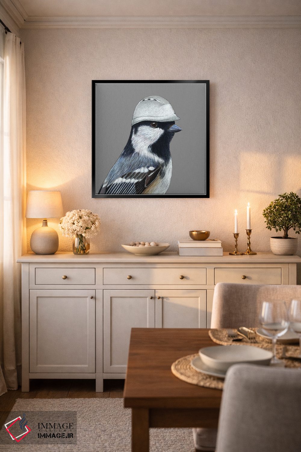 تابلو دکوراتیو سینه سر ذغالی ۲ اثر میخائیل ودرنیکوف - D6B