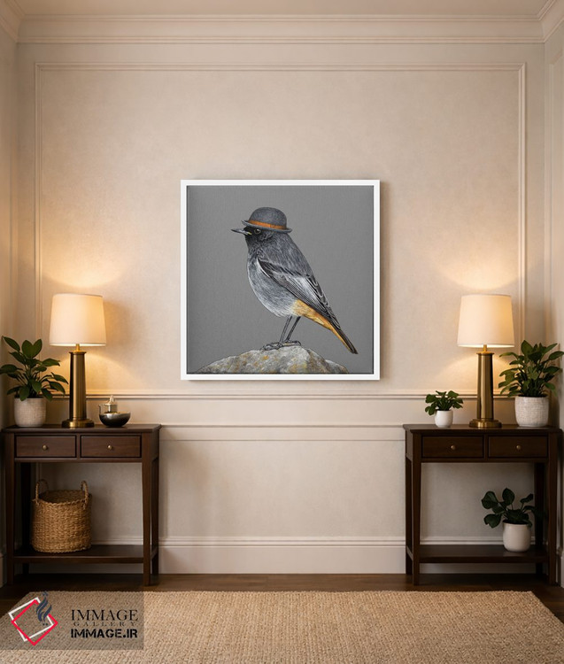 تابلو دکوراتیو دم جنبانک سیاه اثر میخائیل ودرنیکوف - D4W