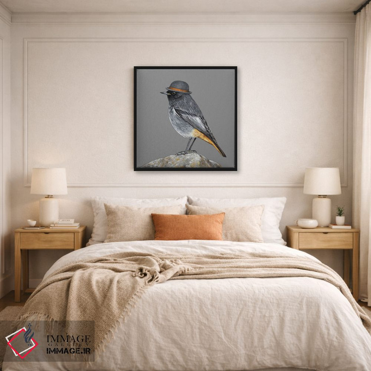 تابلو دکوراتیو دم جنبانک سیاه اثر میخائیل ودرنیکوف - D5B