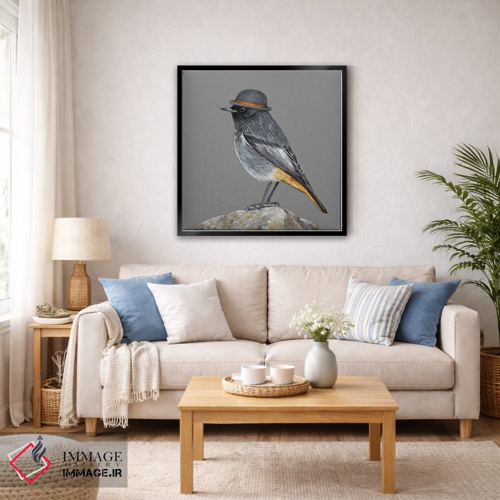 تابلو دکوراتیو دم جنبانک سیاه اثر میخائیل ودرنیکوف - D6B