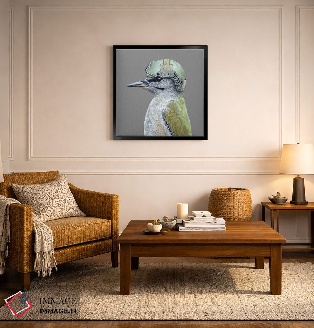 تابلو دکوراتیو دارکوب سرخاکستری اثر میخائیل ودرنیکوف - D5B