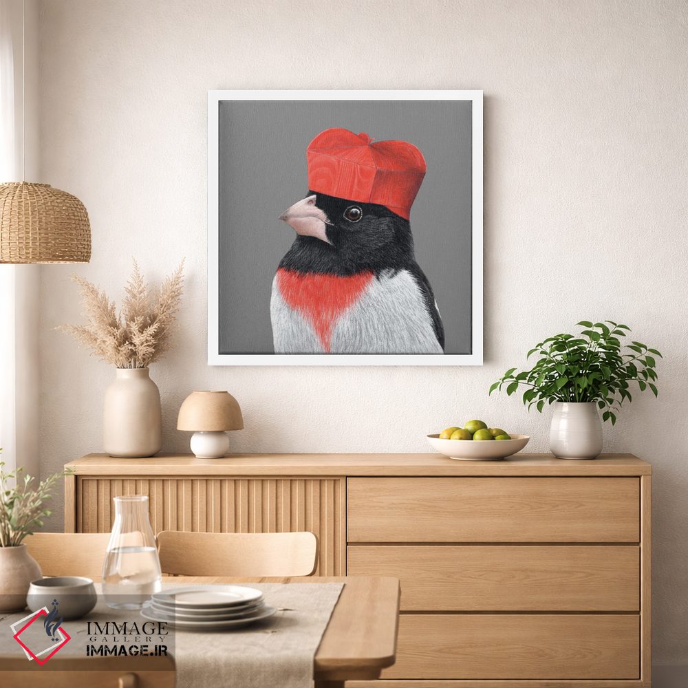 تابلو دکوراتیو گروس بیک سینه گل سرخی ۲ اثر میخائیل ودرنیکوف - D1W