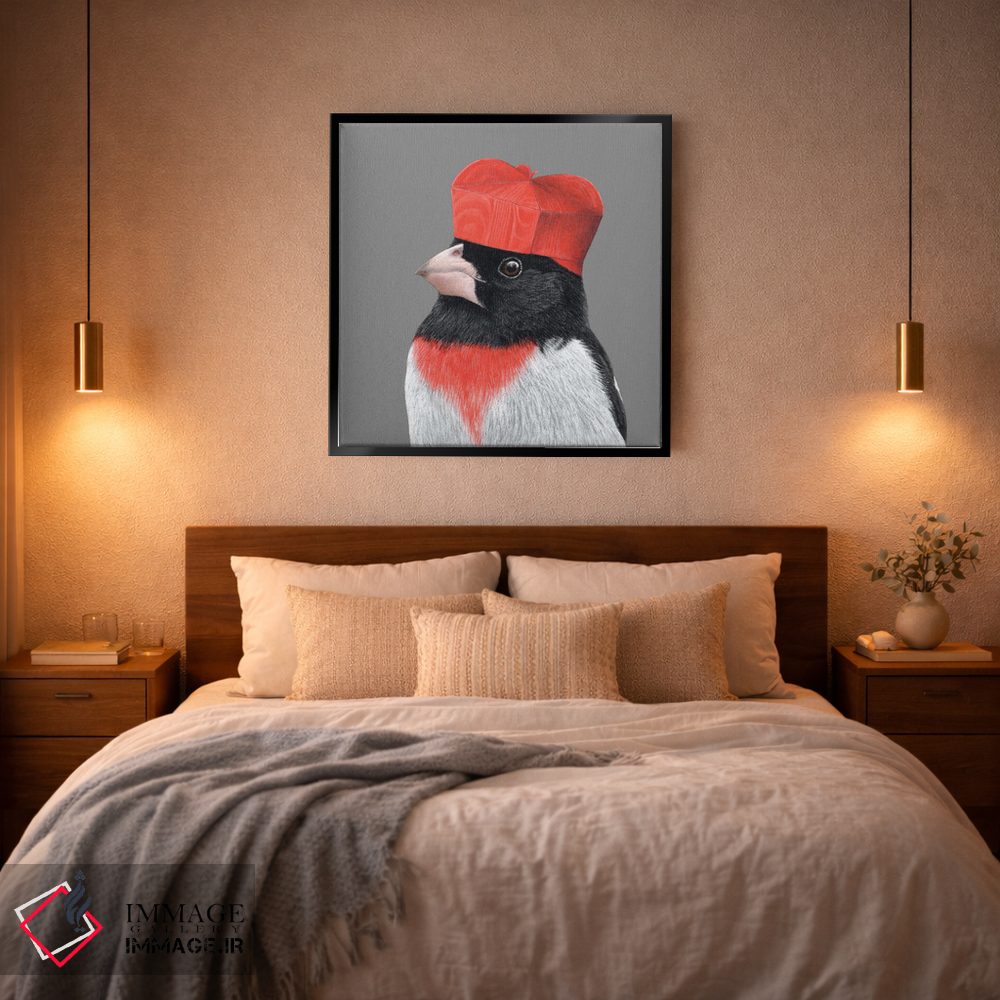 تابلو دکوراتیو گروس بیک سینه گل سرخی ۲ اثر میخائیل ودرنیکوف - D4B