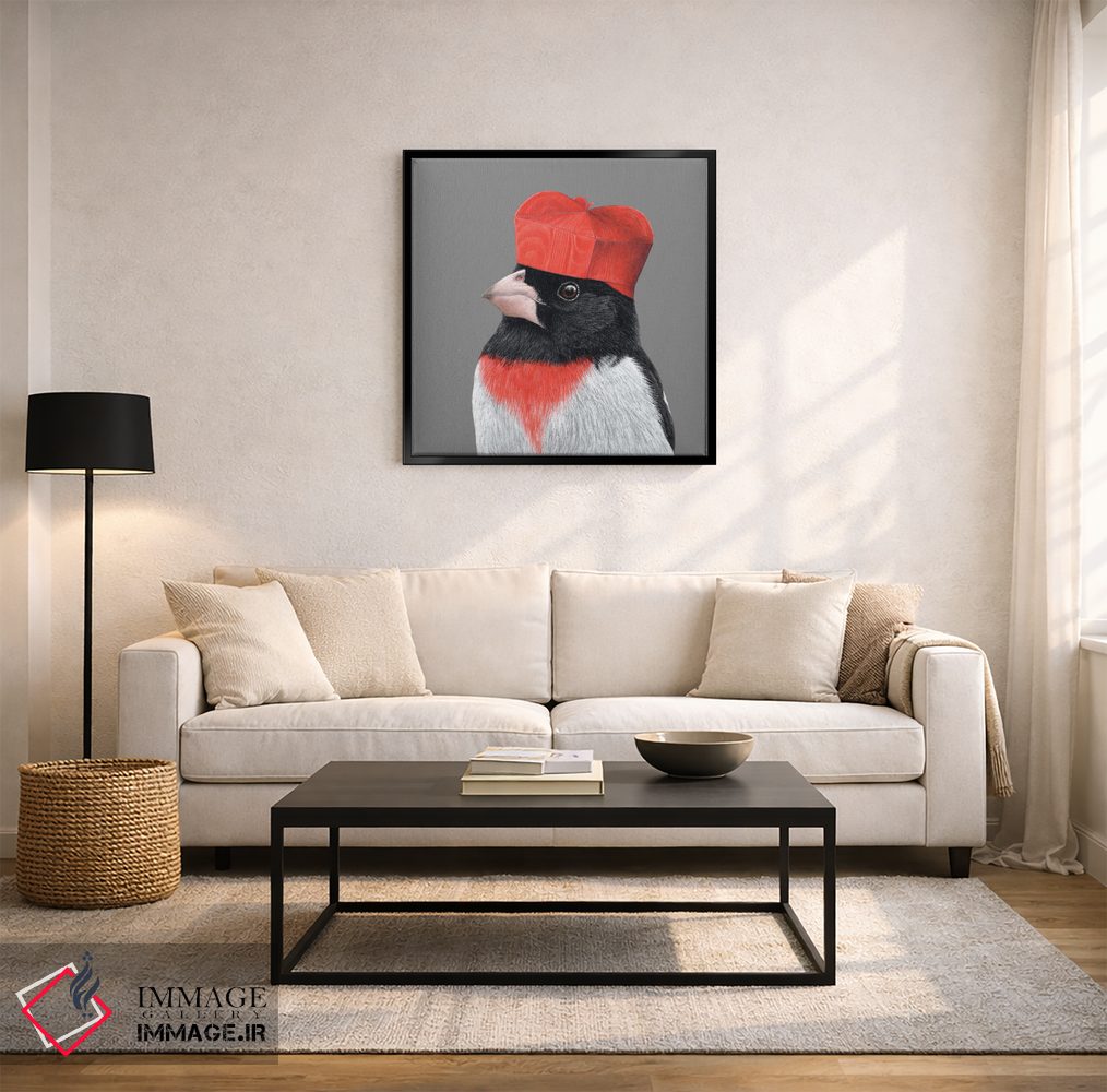 تابلو دکوراتیو گروس بیک سینه گل سرخی ۲ اثر میخائیل ودرنیکوف - D3B