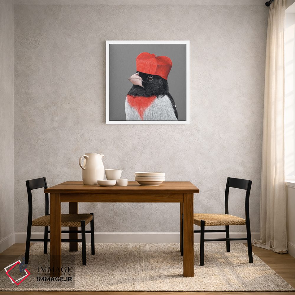 تابلو دکوراتیو گروس بیک سینه گل سرخی ۲ اثر میخائیل ودرنیکوف - D2W
