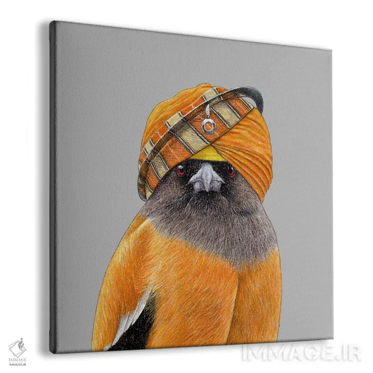 تابلو دکوراتیو "کلاغ درختی سرخ ۲" اثر میخائیل ودرنیکوف - نمای پرسپکتیو محصول