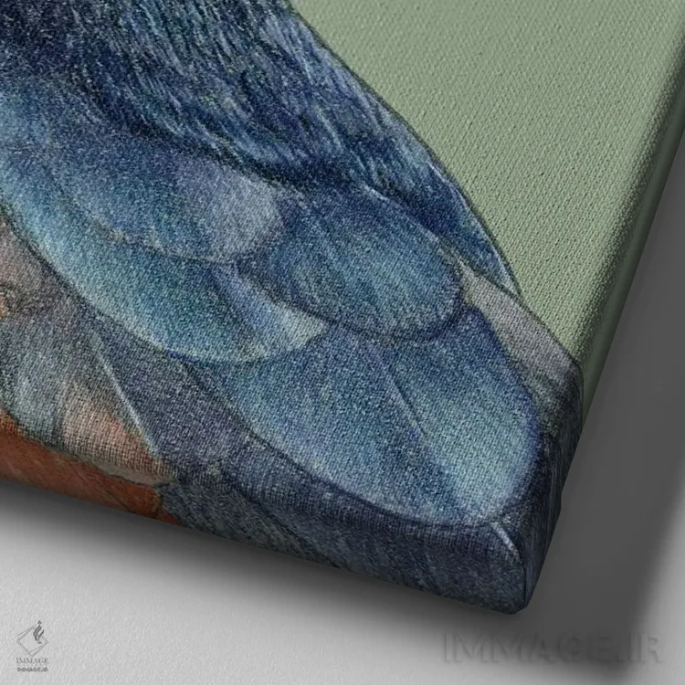 تابلو دکوراتیو "کاکای بال شاه بلوطی" اثر میخائیل ودرنیکوف - نمای نزدیک بافت بوم