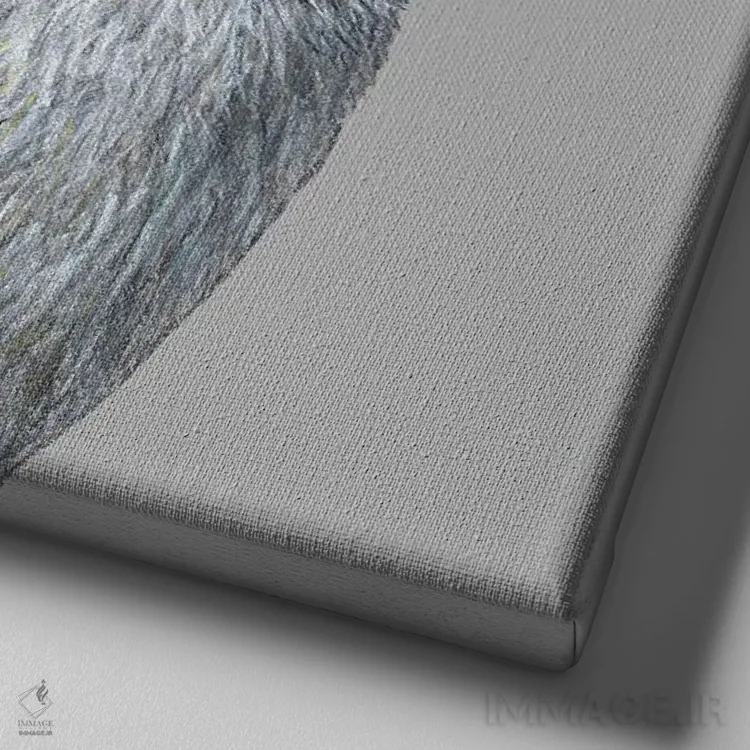 تابلو دکوراتیو "طوطی کوتاه دم" اثر میخائیل ودرنیکوف - نمای نزدیک بافت بوم