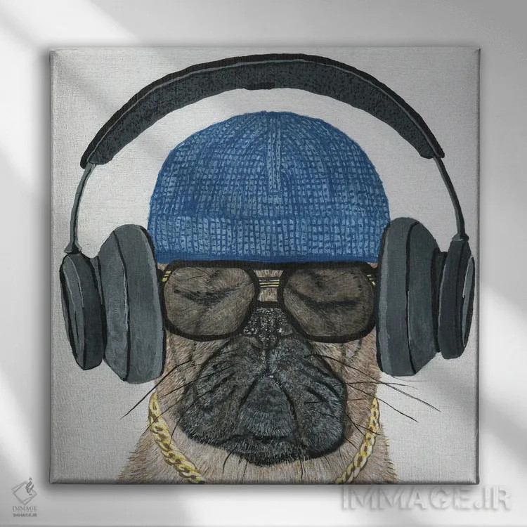 تابلو دکوراتیو حس ریتم اثر ملیسا سایمونز - نمای روبهرو روی دیوار