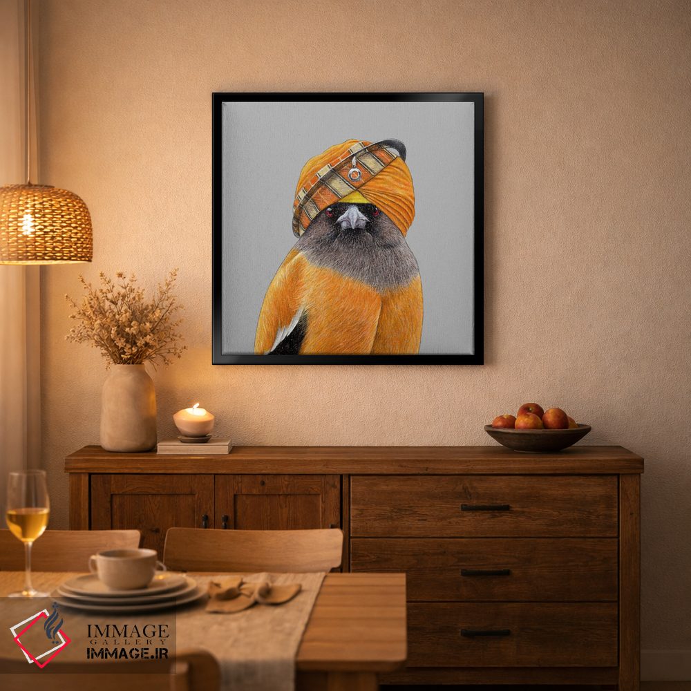 تابلو دکوراتیو "کلاغ درختی سرخ ۲" اثر میخائیل ودرنیکوف - D4B