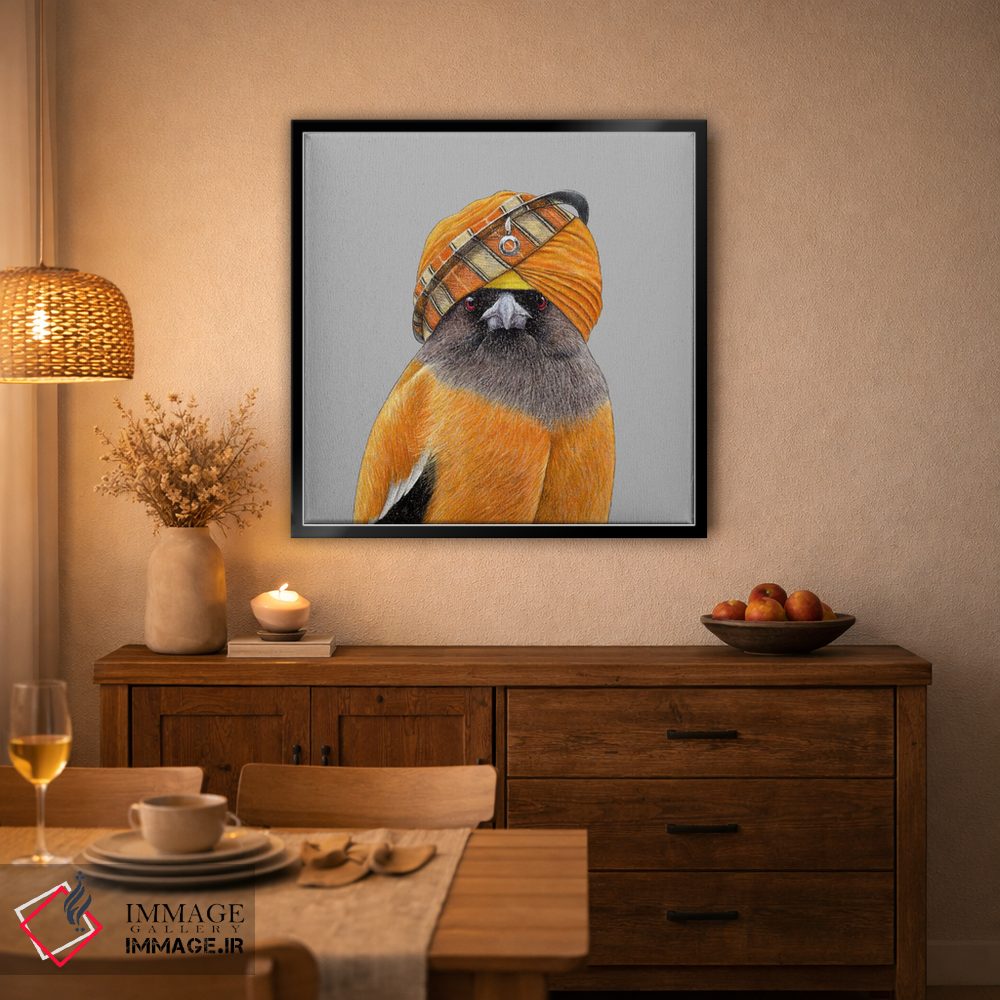 تابلو دکوراتیو "کلاغ درختی سرخ ۲" اثر میخائیل ودرنیکوف - D3B