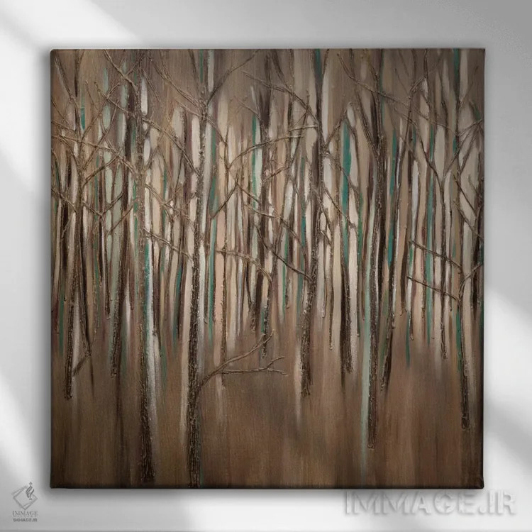 تابلو انتزاعی ایهام، اشاره کنایه آمیز اثر ماژا - نمای روبهرو روی دیوار