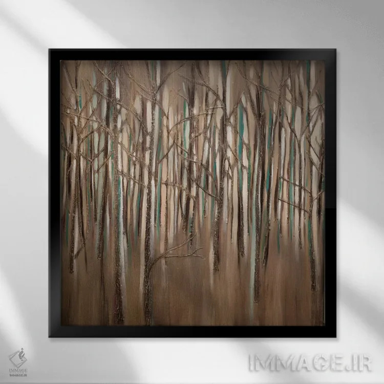 تابلو انتزاعی ایهام، اشاره کنایه آمیز اثر ماژا - نمای قابدار مشکی