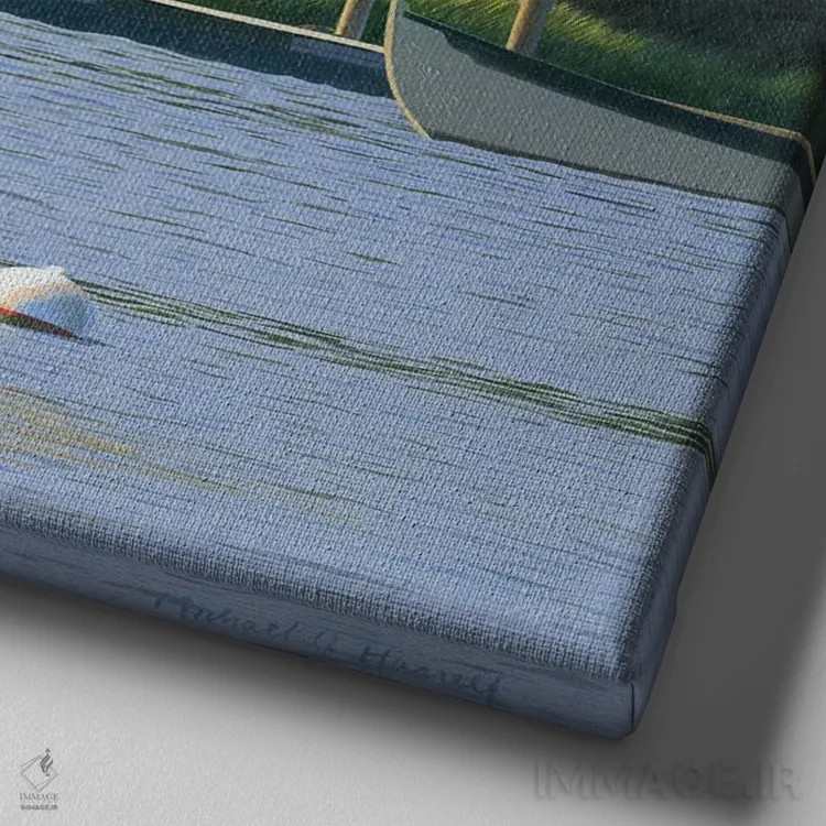 تابلو دکوراتیو بادبانی در چهارم ژوئیه اثر مایکل جی. هارل - نمای نزدیک بافت بوم