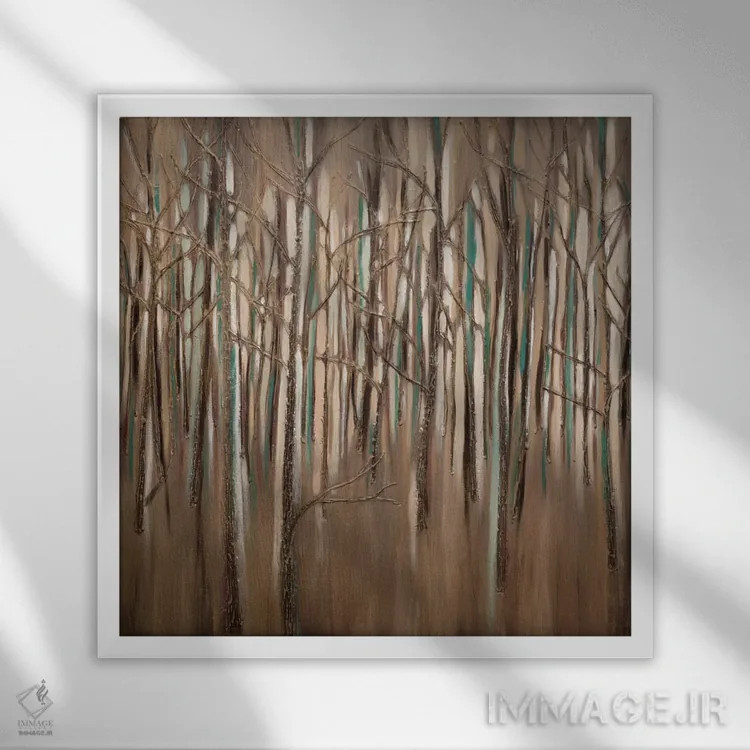 تابلو انتزاعی ایهام، اشاره کنایه آمیز اثر ماژا - نمای قابدار سفید