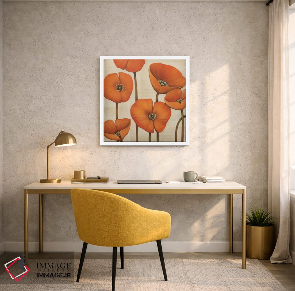 تابلو دکوراتیو دسته گل نارنجی اثر ماژا - D4W