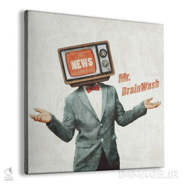 تابلو دکوراتیو آقای برین واش اثر مایک کوبو - نمای پرسپکتیو محصول