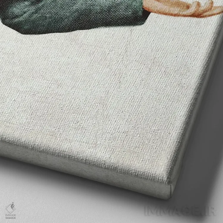 تابلو دکوراتیو آقای برین واش اثر مایک کوبو - نمای نزدیک بافت بوم