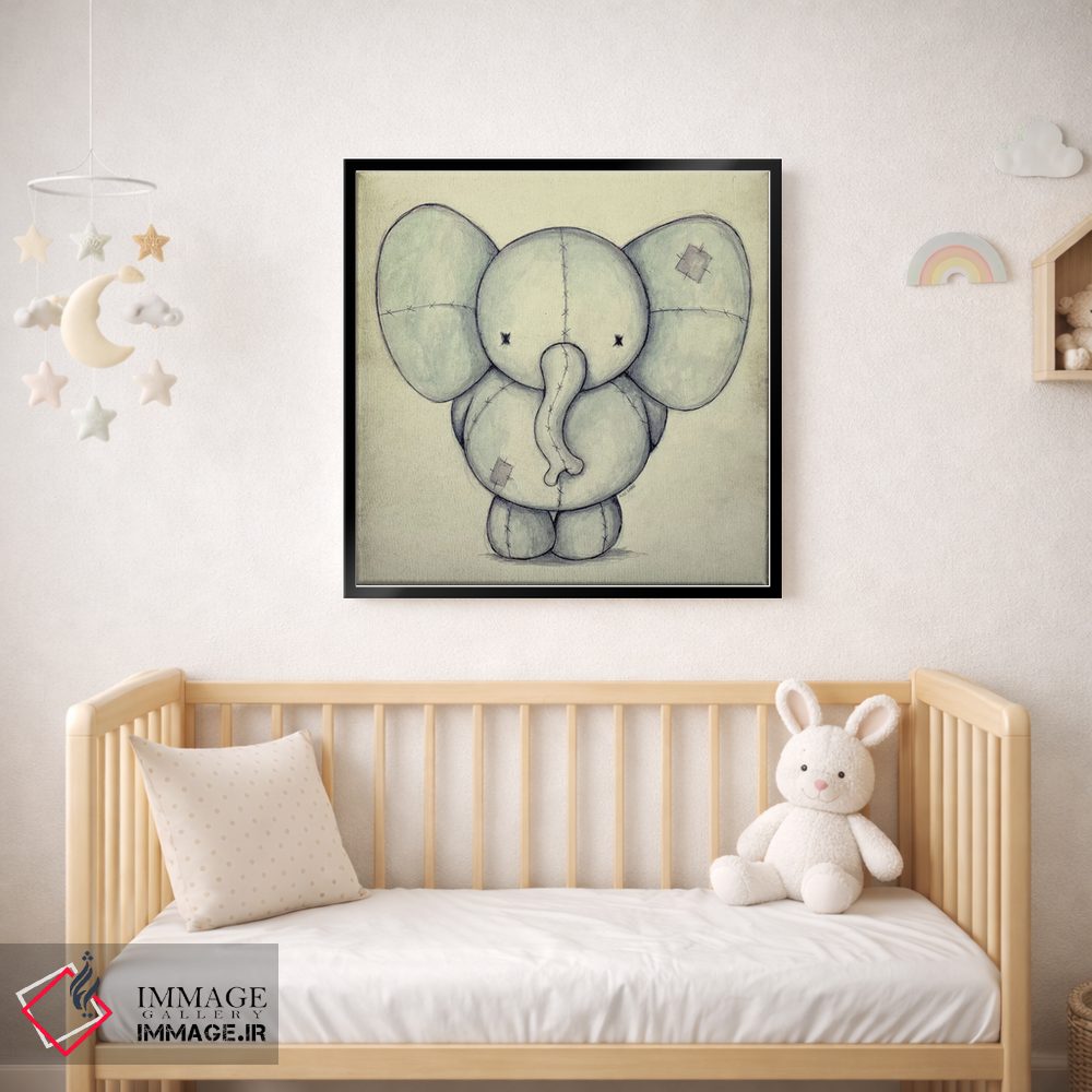 تابلو دکوراتیو فیل بامزه اثر مایک کوبو - D3B