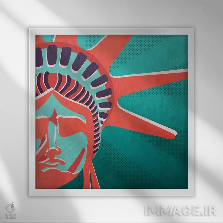 تابلو دکوراتیو "تندیس آزادی" اثر مارک اشکنازی - نمای قابدار سفید