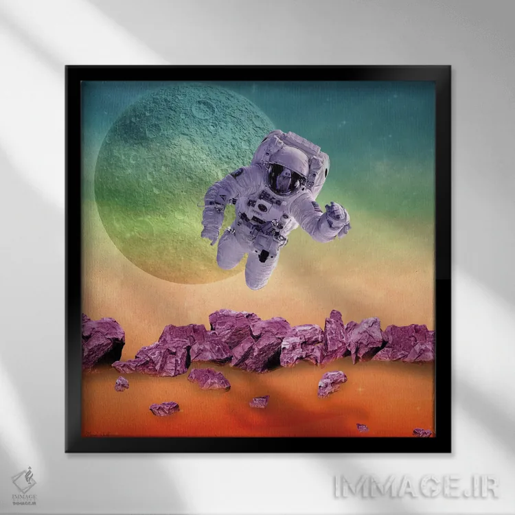 تابلو دکوراتیو "فضا ۲" اثر مارک اشکنازی - نمای قابدار مشکی