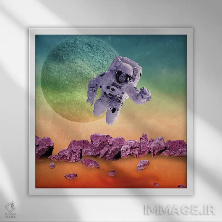 تابلو دکوراتیو "فضا ۲" اثر مارک اشکنازی - نمای قابدار سفید