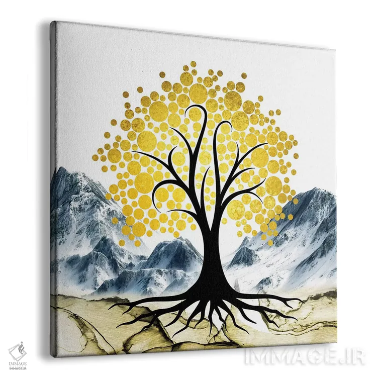 تابلو دکوراتیو "درخت طلایی ۲" اثر مارک اشکنازی - نمای پرسپکتیو محصول