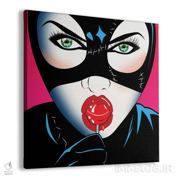 تابلو دکوراتیو "زن گربه ای ۳" اثر مارک اشکنازی - نمای پرسپکتیو محصول