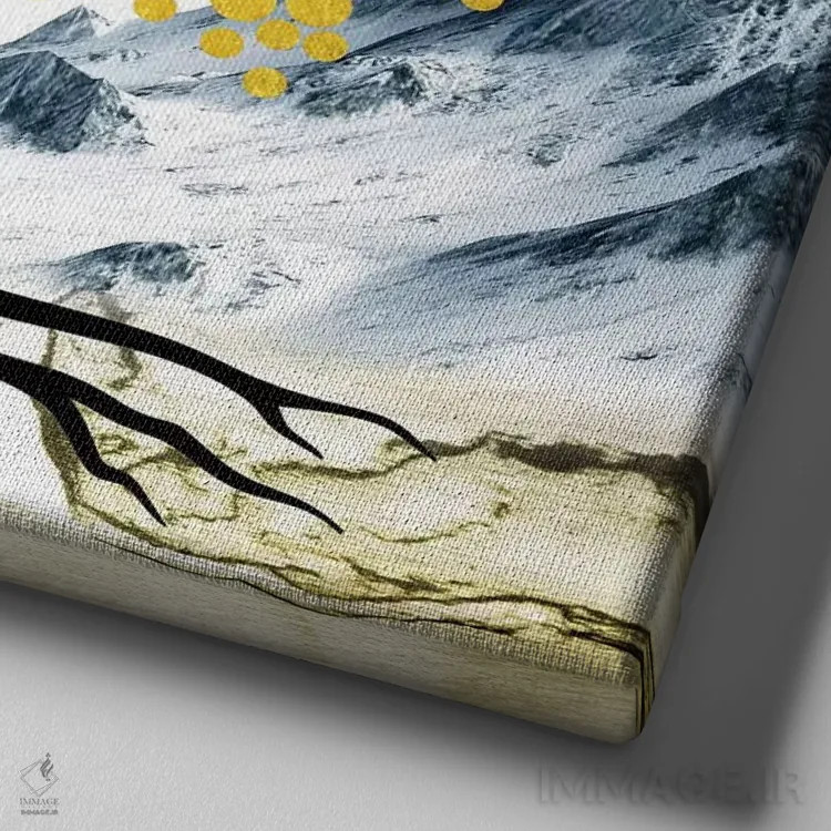 تابلو دکوراتیو "درخت طلایی ۲" اثر مارک اشکنازی - نمای نزدیک بافت بوم