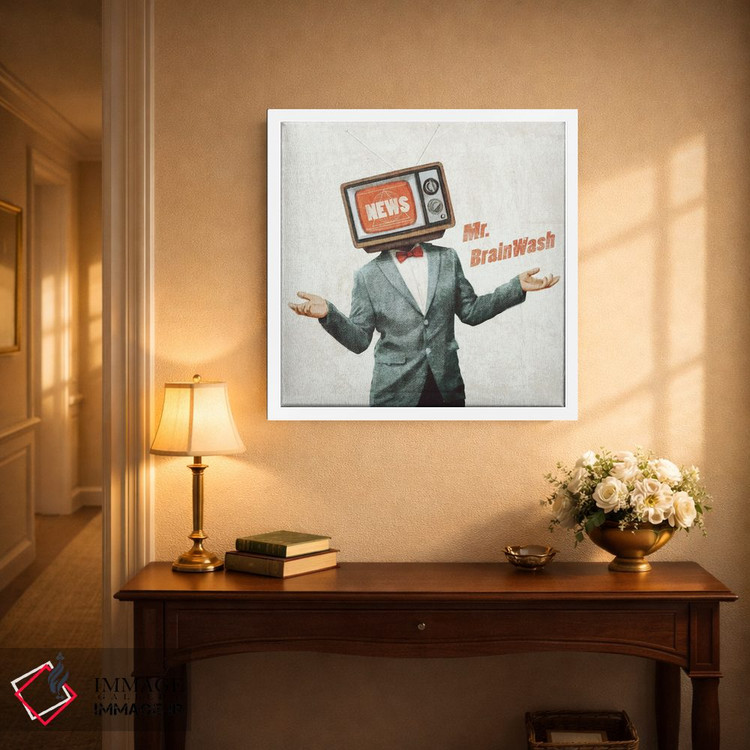 تابلو دکوراتیو آقای برین واش اثر مایک کوبو - D4W