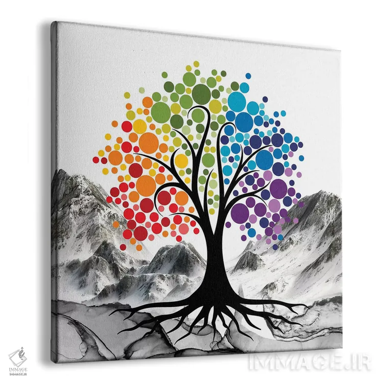 تابلو دکوراتیو "درخت رنگی" اثر مارک اشکنازی - نمای پرسپکتیو محصول