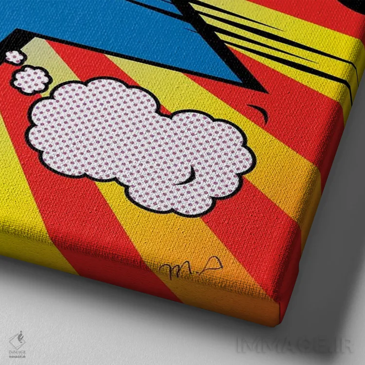 تابلو دکوراتیو "بوم" اثر مارک اشکنازی - نمای نزدیک بافت بوم