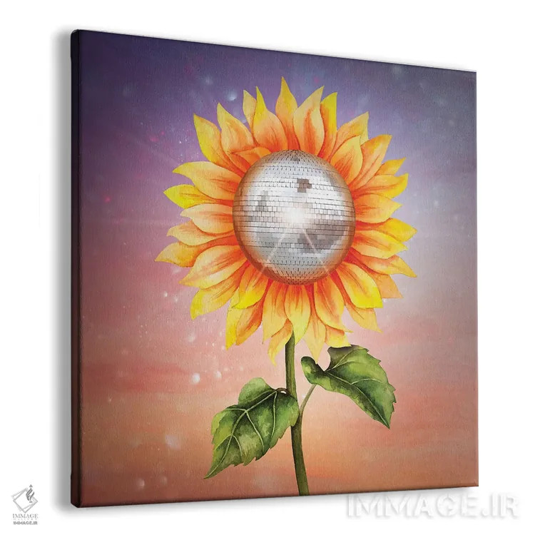 تابلو دکوراتیو "توپ دیسکوی آفتابگردان" اثر مارک اشکنازی - نمای پرسپکتیو محصول