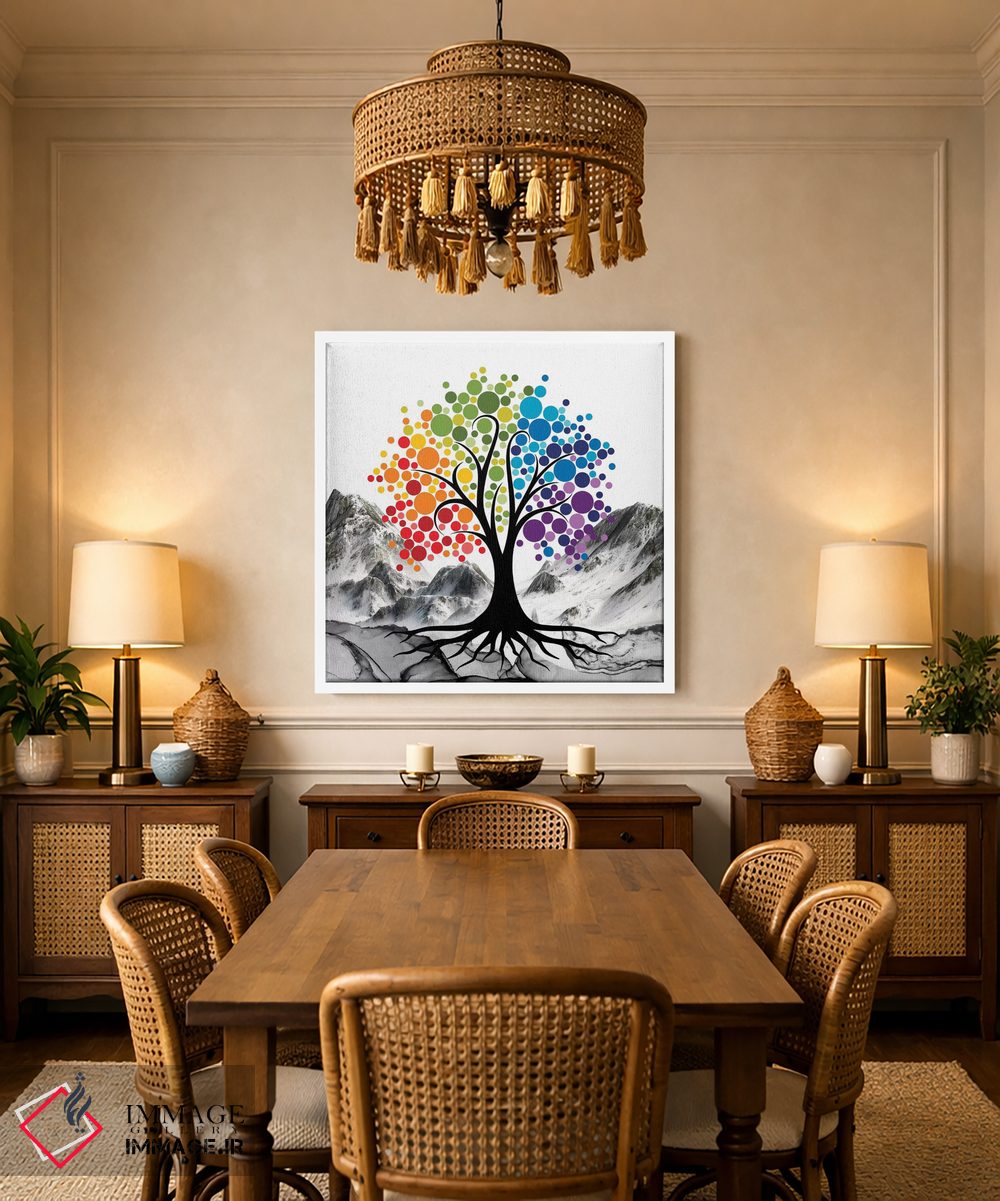 تابلو دکوراتیو "درخت رنگی" اثر مارک اشکنازی - D1W