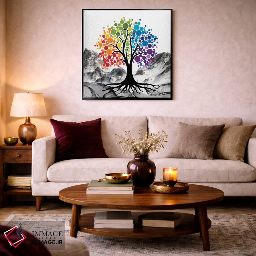 تابلو دکوراتیو "درخت رنگی" اثر مارک اشکنازی - D3B