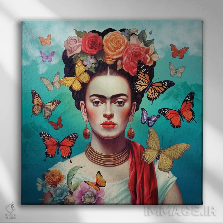تابلو دکوراتیو "فریدا کالو ۴" اثر مارک اشکنازی - نمای روبهرو روی دیوار