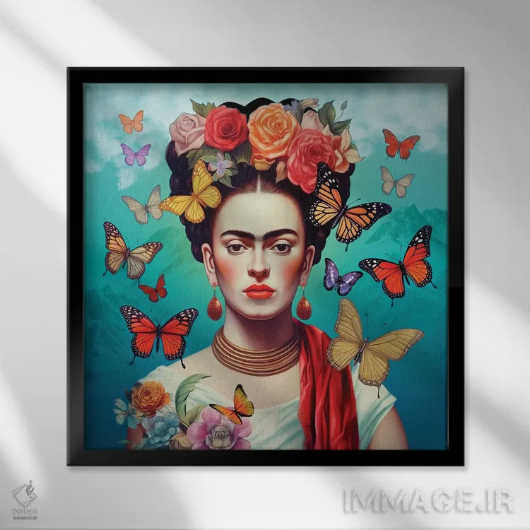 تابلو دکوراتیو "فریدا کالو ۴" اثر مارک اشکنازی - نمای قابدار مشکی