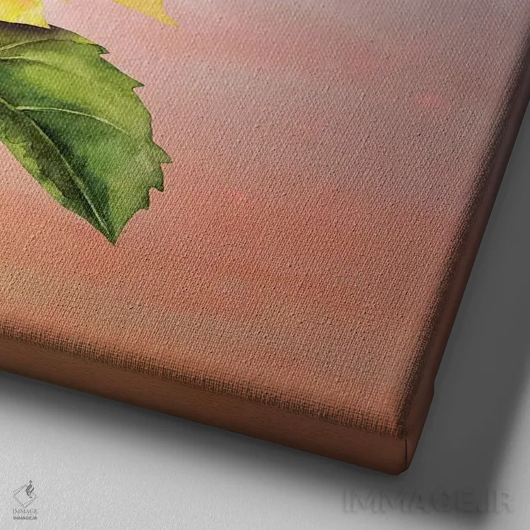 تابلو دکوراتیو "توپ دیسکوی آفتابگردان" اثر مارک اشکنازی - نمای نزدیک بافت بوم