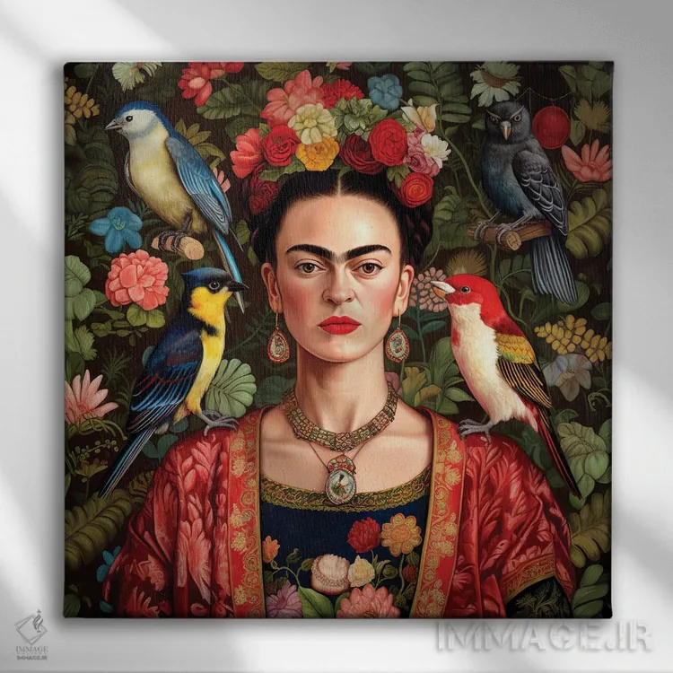 تابلو دکوراتیو "فریدا کالو ۵" اثر مارک اشکنازی - نمای روبهرو روی دیوار