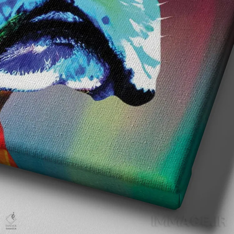 تابلو دکوراتیو "نقاشی بوکسور" اثر مارک اشکنازی - نمای نزدیک بافت بوم