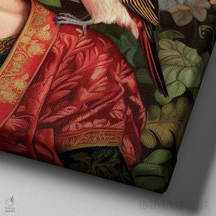 تابلو دکوراتیو "فریدا کالو ۵" اثر مارک اشکنازی - نمای نزدیک بافت بوم