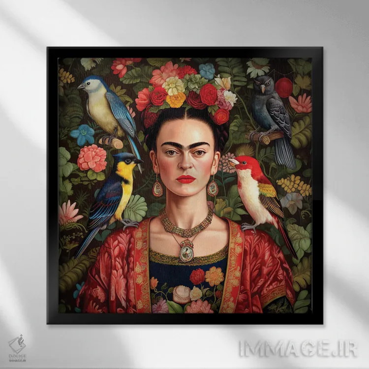 تابلو دکوراتیو "فریدا کالو ۵" اثر مارک اشکنازی - نمای قابدار مشکی