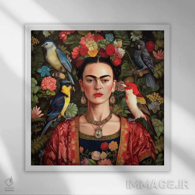 تابلو دکوراتیو "فریدا کالو ۵" اثر مارک اشکنازی - نمای قابدار سفید